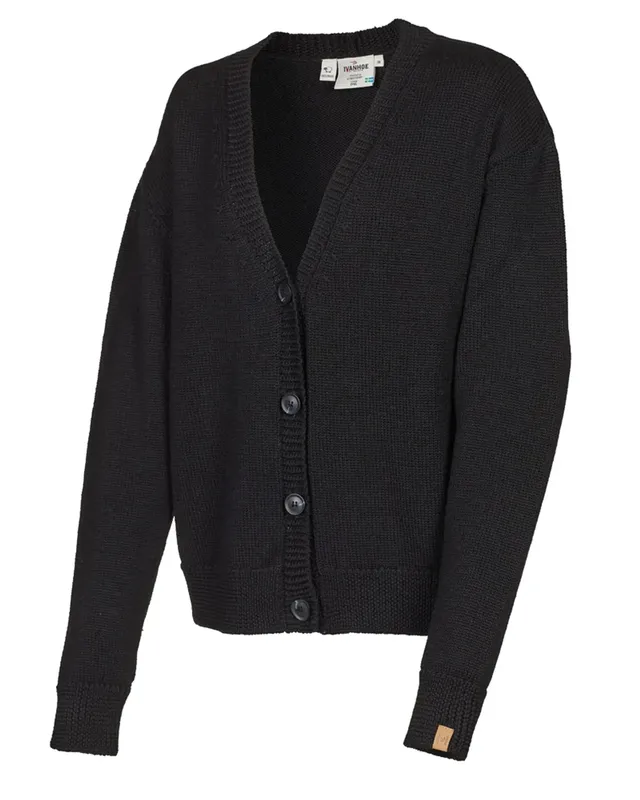 Ivanhoe Tröjor GY Liared Strickjacke Schwarz 100% Wolle