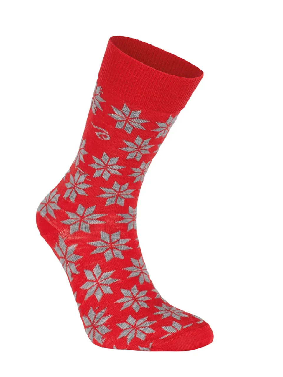Ivanhoe Wool Sock Snowflake Socken Chilli Red 90% Merino