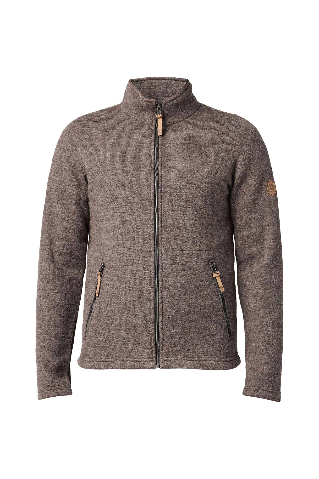 Ivanhoe NLS Sap Full Zip Strickjacke Nutmeg 100% Wolle