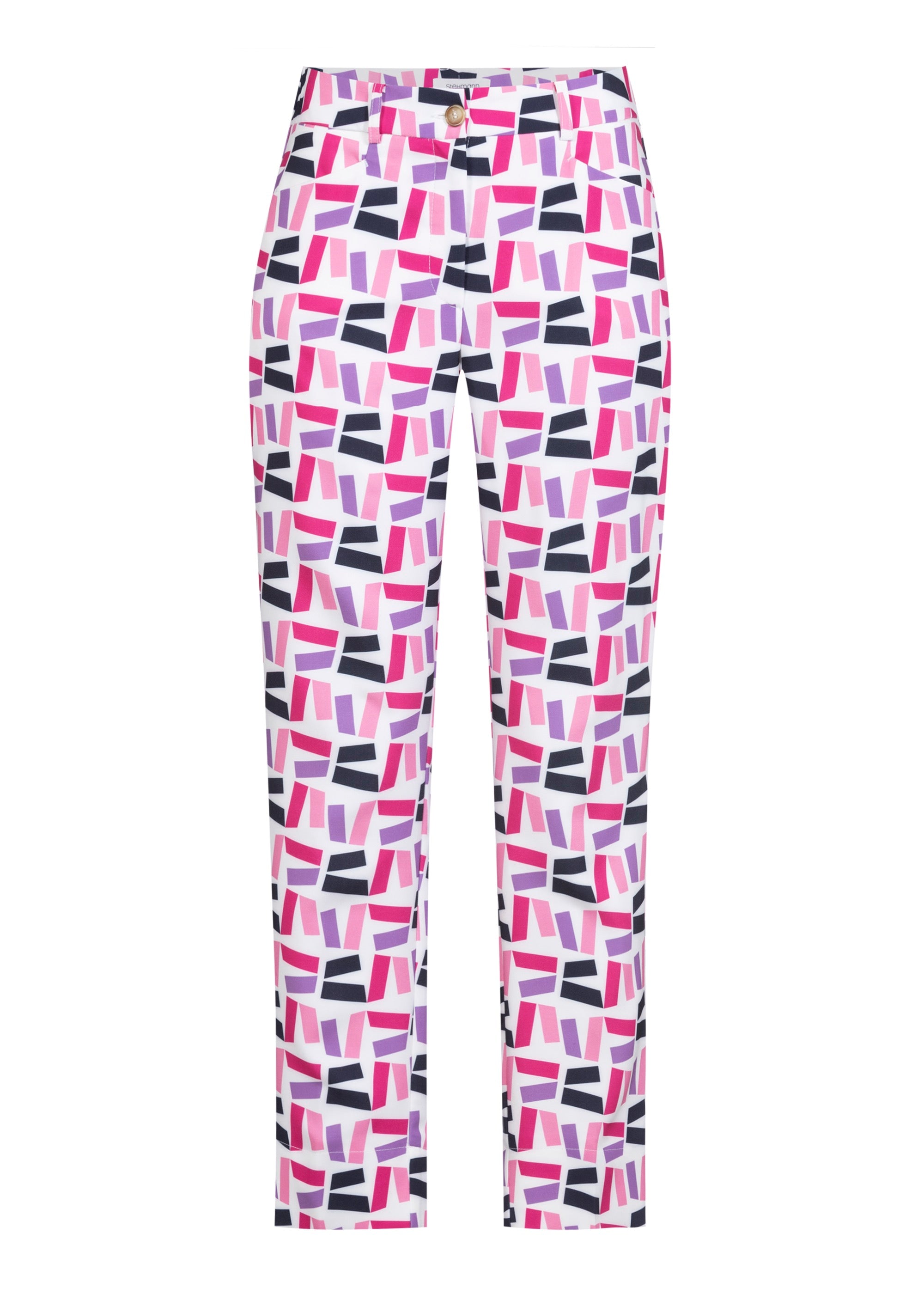 Stehmann Fara 6/8-Hose Tecno-Print ibis rose Straight Fit