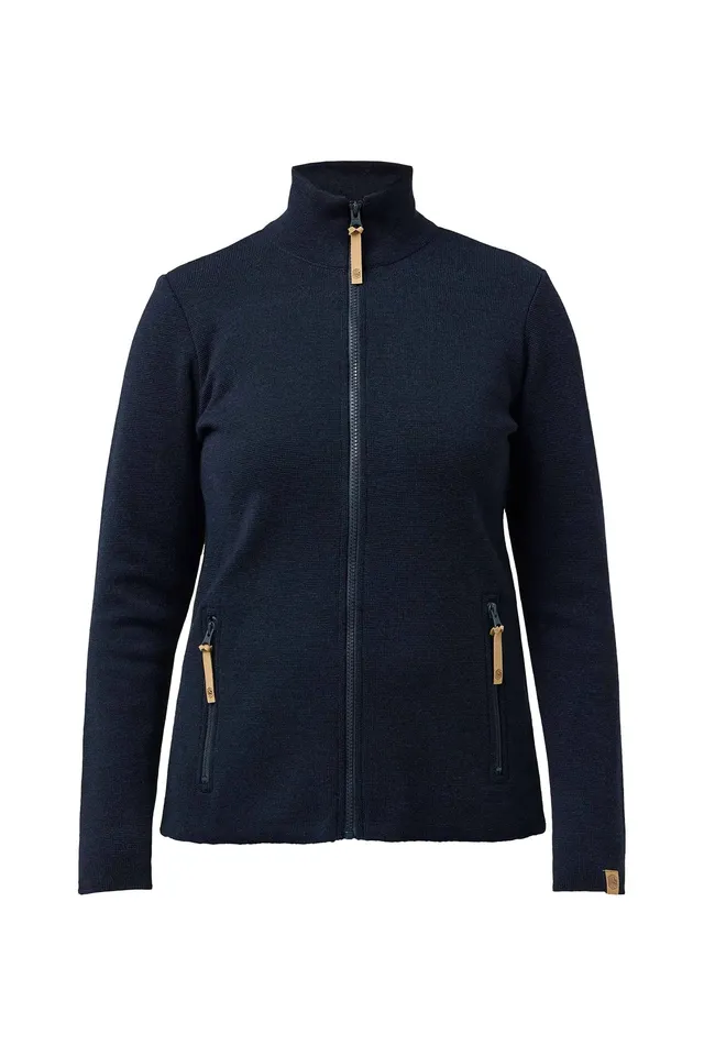 Ivanhoe Hanna Full Zip Damen Strickjacke Navy 38 Merino