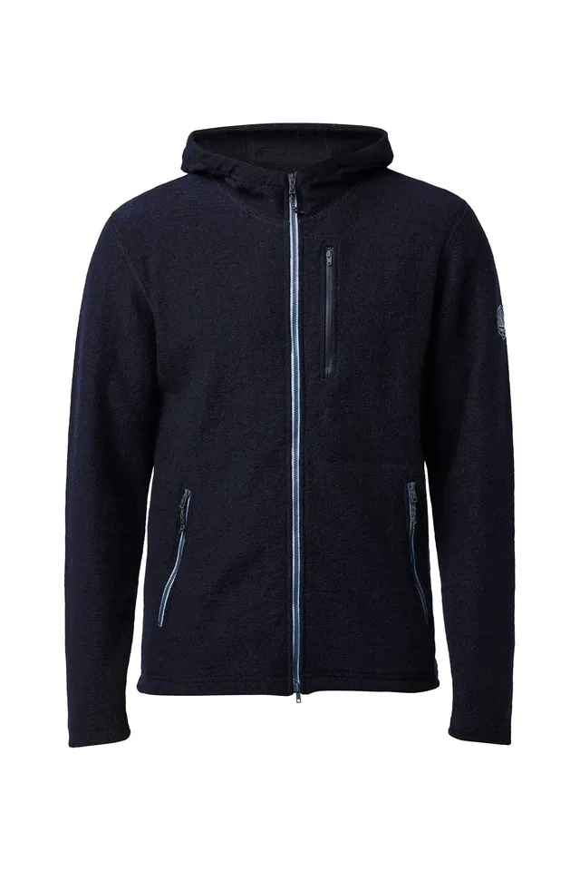 Ivanhoe Titus Hood Wollhoodie Navy S – Herren 325 g/m²