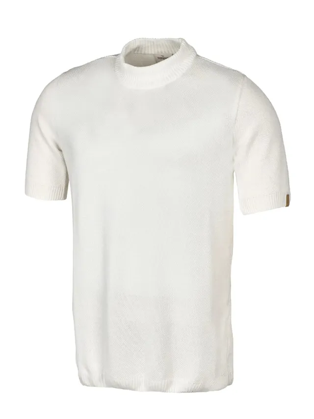 Ivanhoe Tex T-Shirt White Lyocell Herren Pique