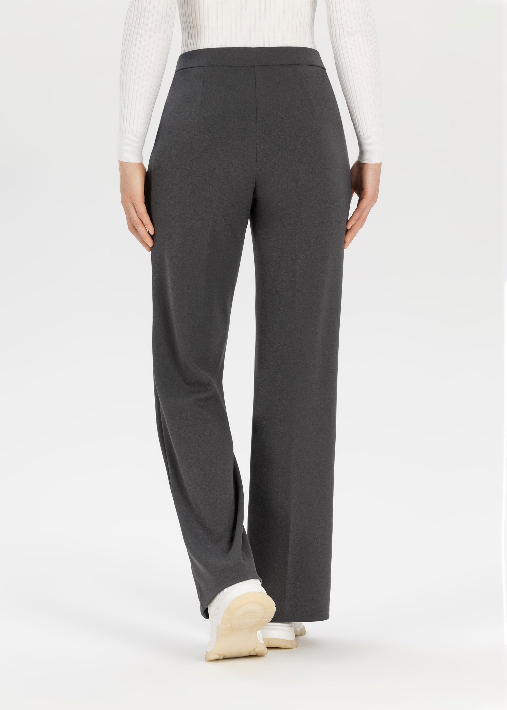 Stehmann Hillda weite Scuba-Crepe-Hose graphit
