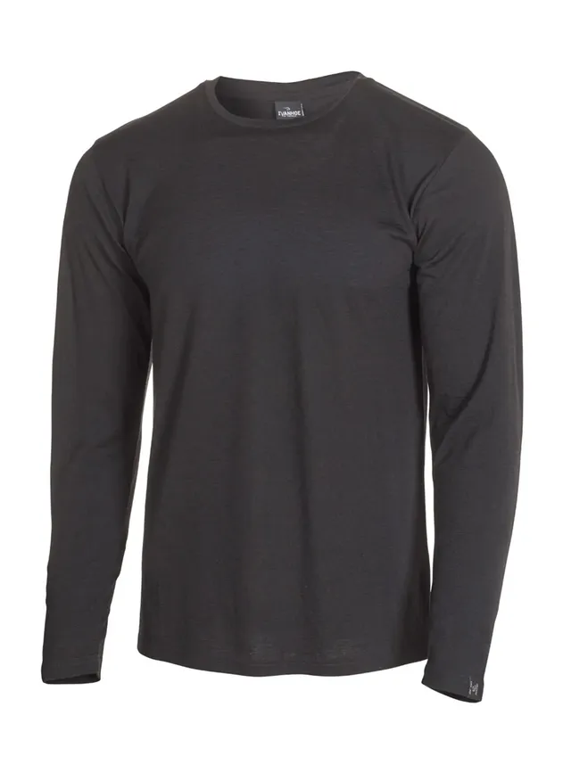 Ivanhoe Underwool Merino Long Sleeve Shirt Herren Schwarz 100% Merino