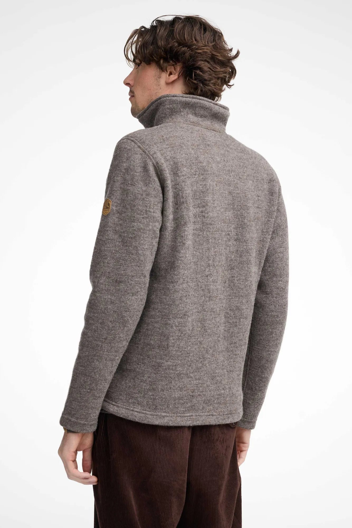 Ivanhoe NLS Sap Full Zip Strickjacke Nutmeg 100% Wolle