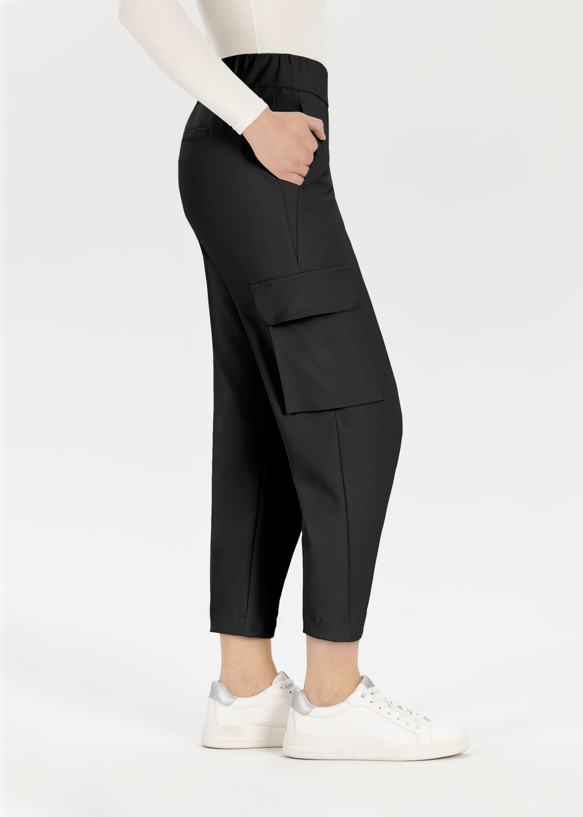 Stehmann Rosalyn Cargohose 6/8 schwarz Bi-Stretch