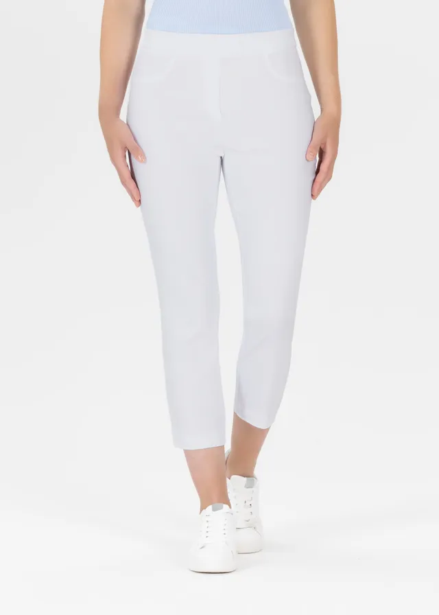 Stehmann Slim Fit Loli 6/8 Stretchhose weiß schmal