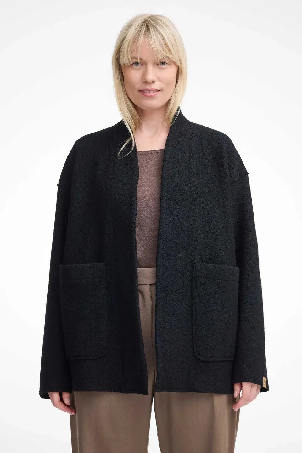 Ivanhoe GY Ammarp Cardigan Black 100% Wolle Oversize