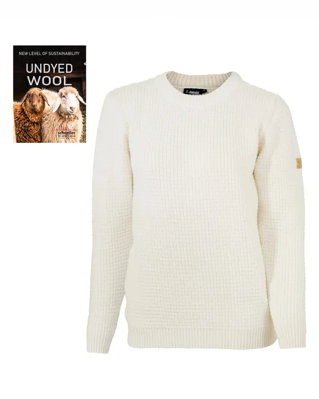 Ivanhoe NLS Petal Wollpullover Natural White Damen ungefärbt