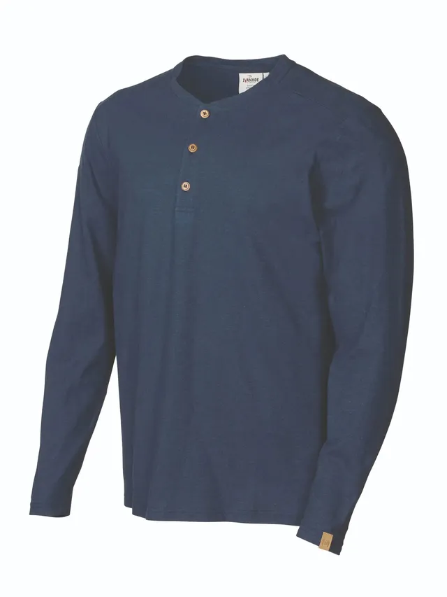 Ivanhoe Gy Eje Hemp Langarmshirt Herren Navy Gr. S