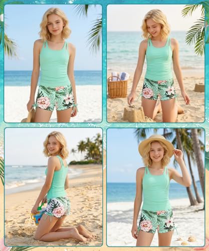 YYDSXK Swimwear Tankini Badeanzug Mädchen 2-teilig 11–16 Jahre