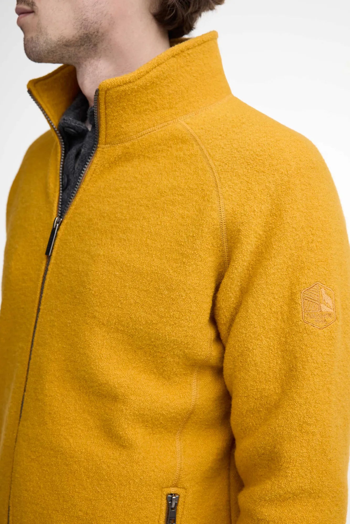 Ivanhoe Danny Full Zip Jacke Autumn Blaze S 450g Filzwolle