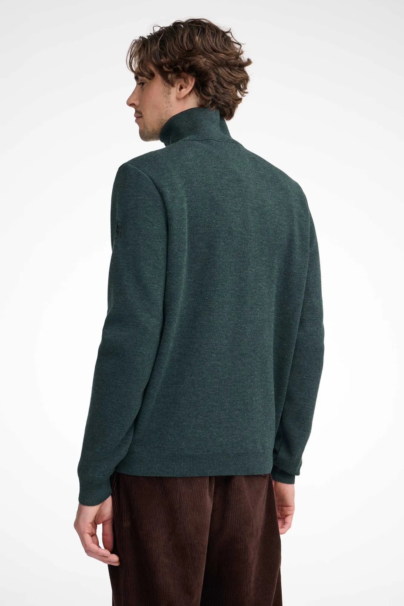 Ivanhoe Ruben Half Zip WB Herren Pullover Rifle Green Merino