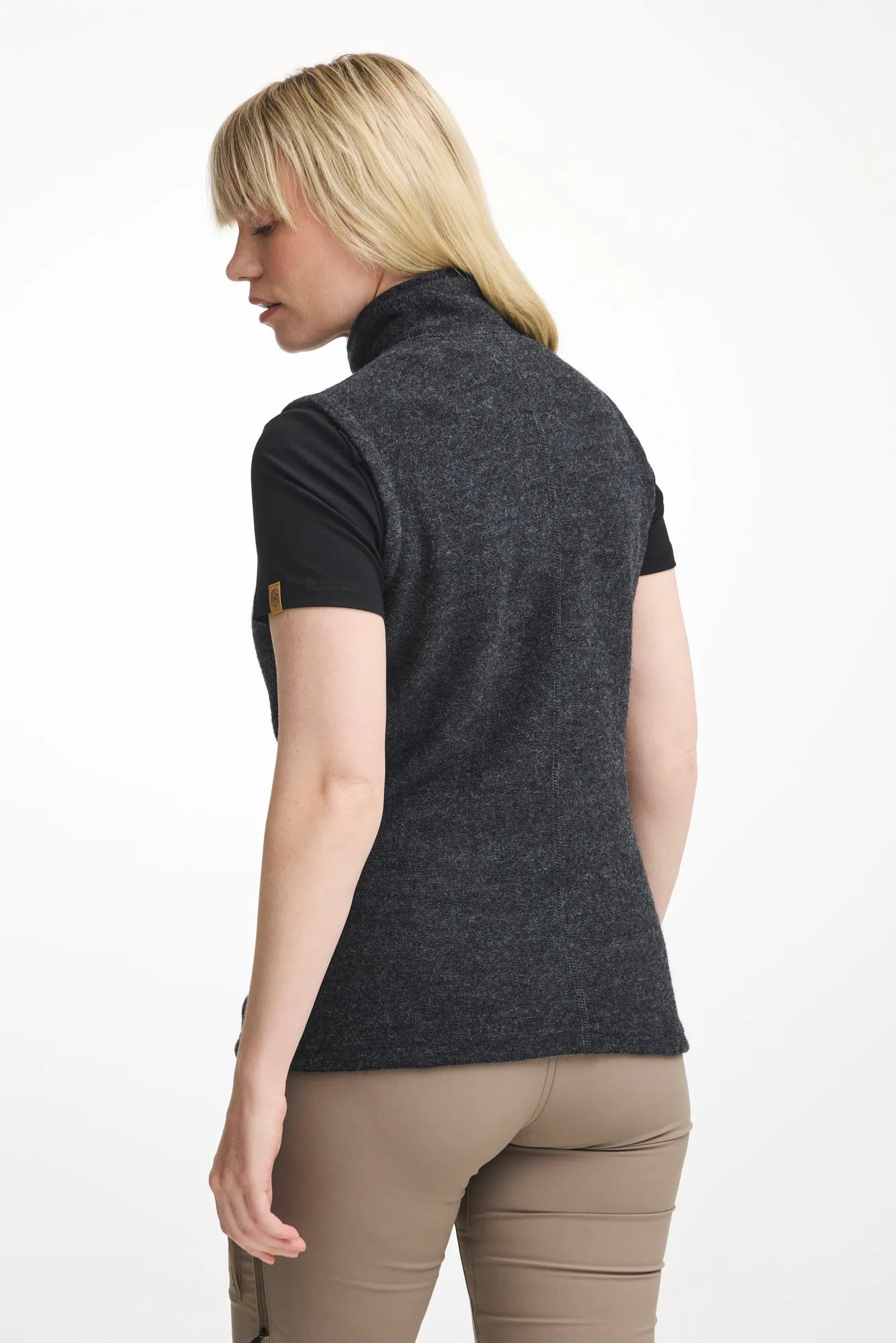Ivanhoe Flora Vest Wollweste Damen graphite marl