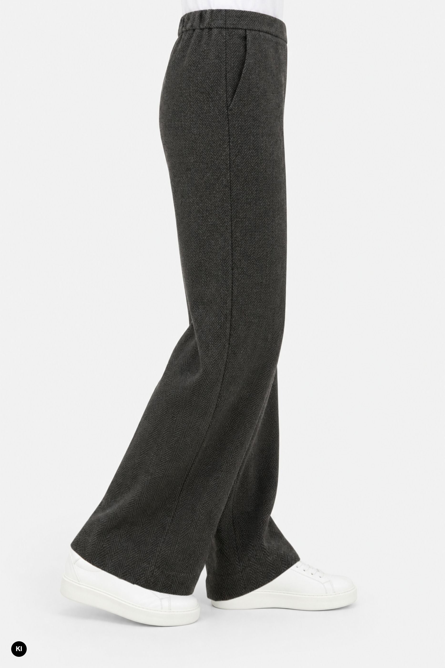 Stehmann Flanna Straight Fit Jerseyhose coffee bean Tweed