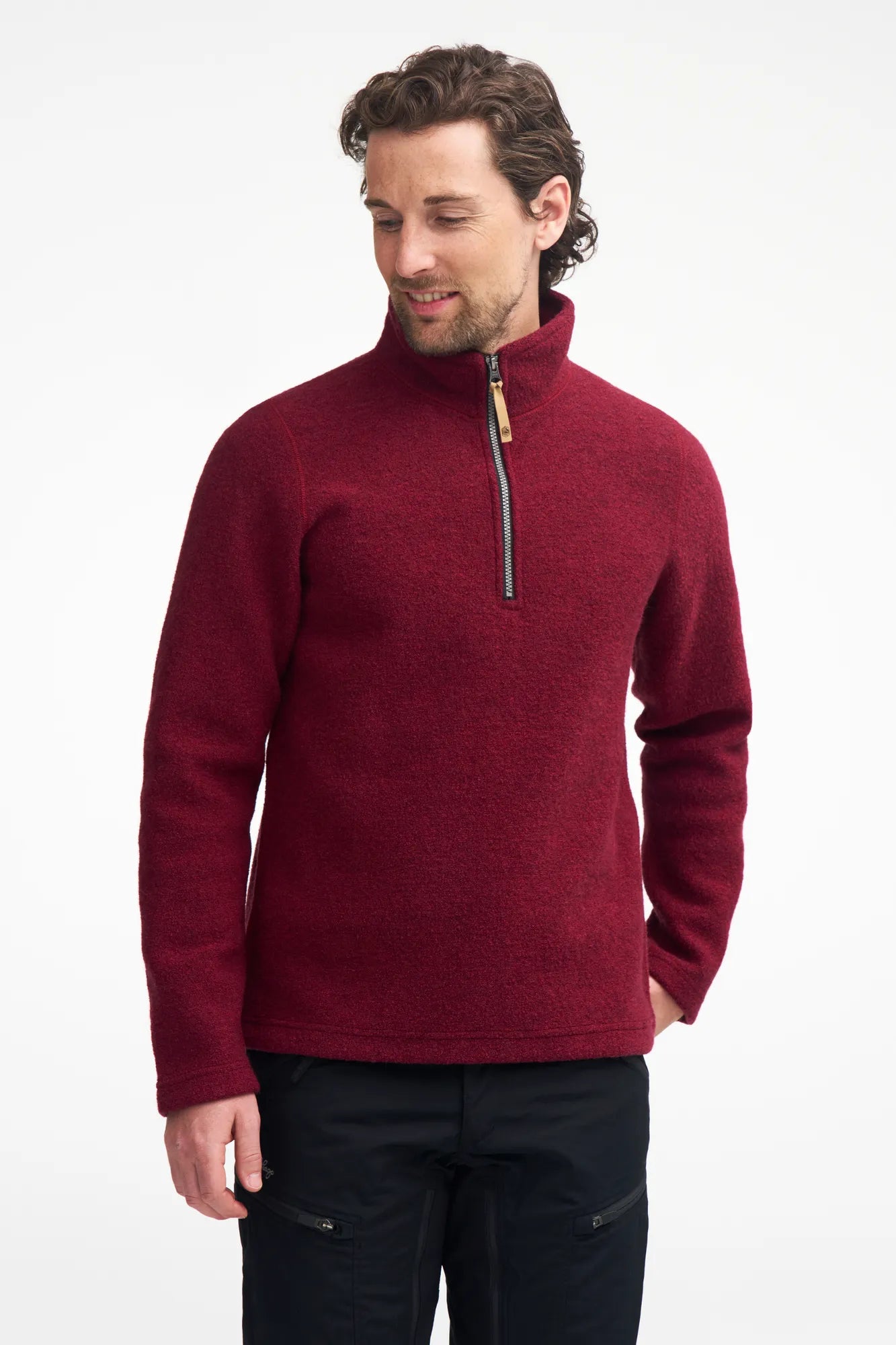 Ivanhoe Brodal Half Zip Wollpullover Graphite Marl 450g