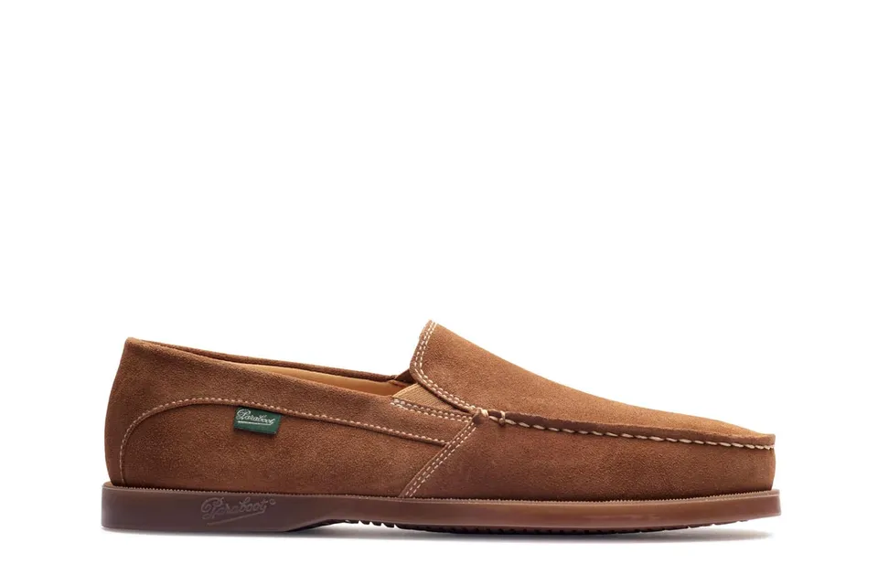 Paraboot Cassis Loafer Miel-Velours Tan Gummisohle