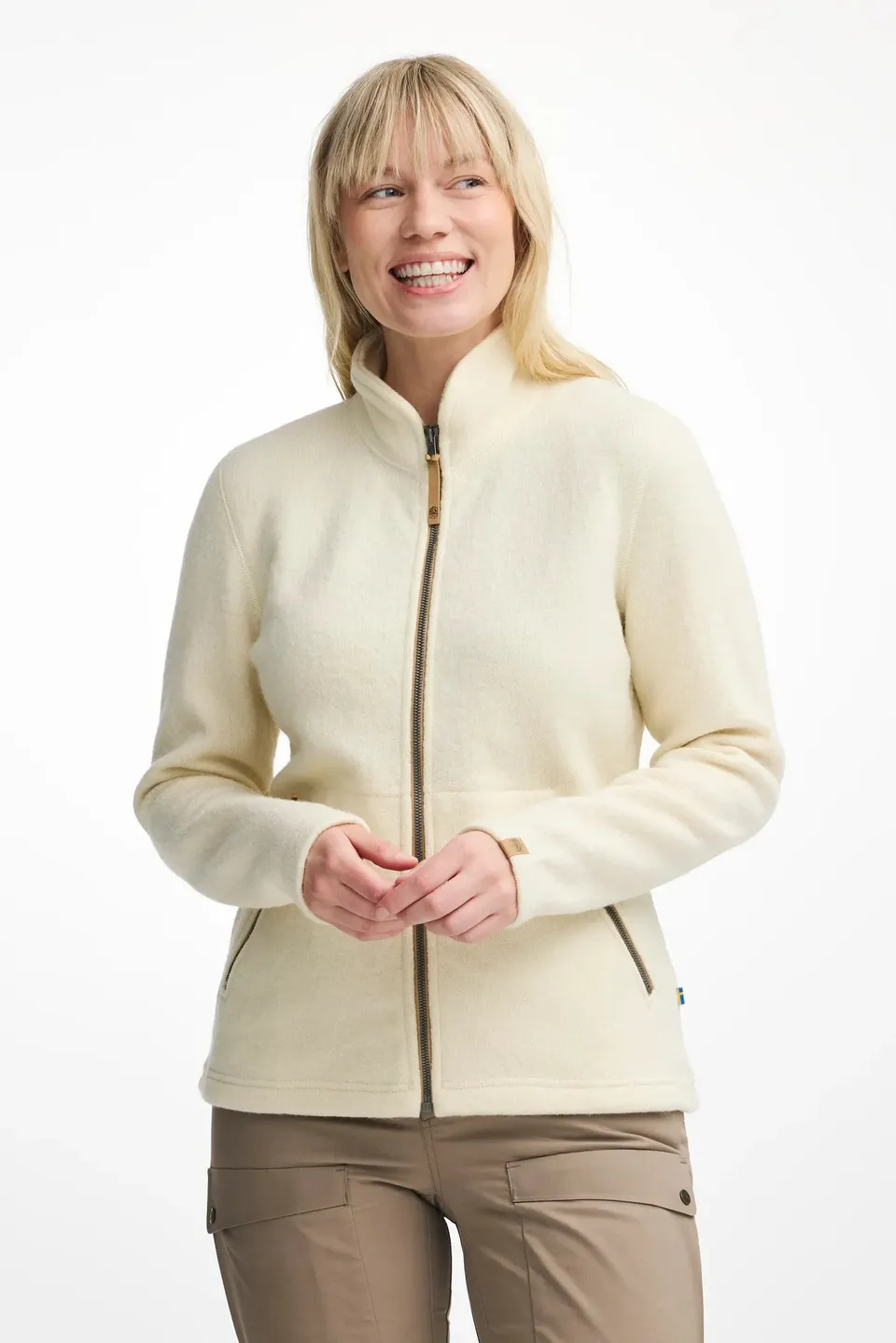 Ivanhoe Ziptröjor NLS Twig Full Zip Natural White Wolle