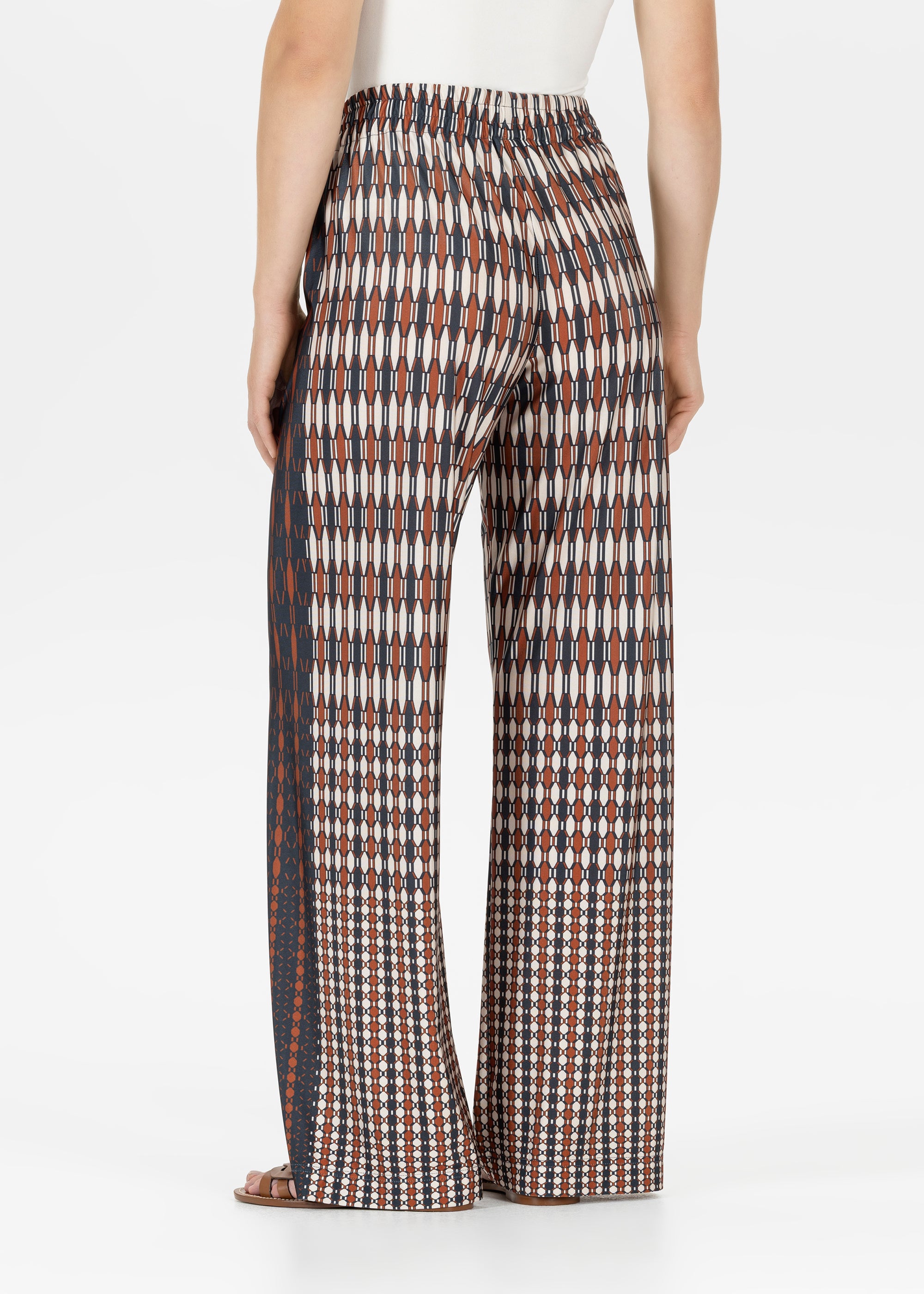 Stehmann Reva Straight Fit Reisehose marine Print