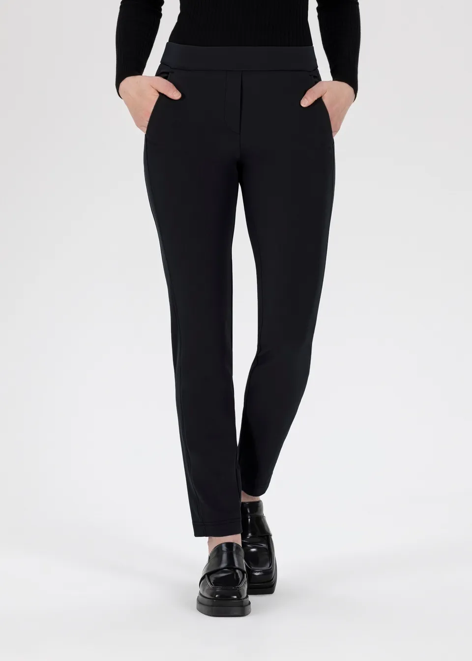 Stehmann Memel Slim Fit Hose schwarz 34 Bi-Stretch