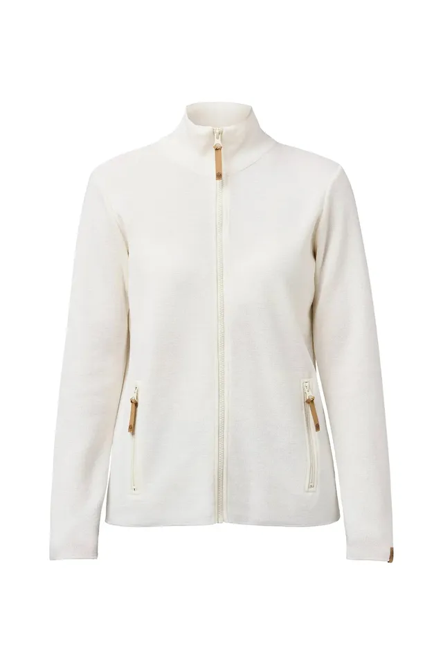Ivanhoe Hanna Full Zip Damen Wollpullover Off White Gr. 38