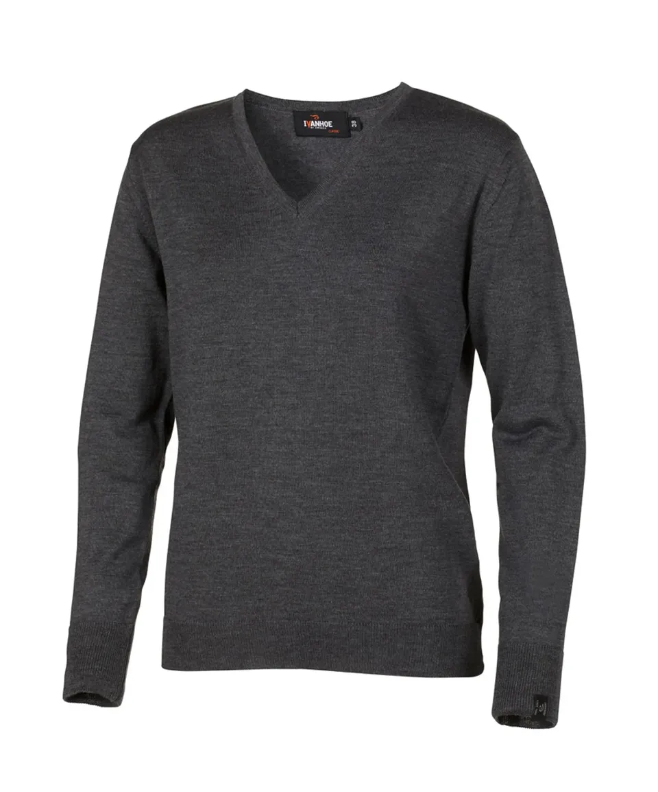 Ivanhoe Merino V-Neck Female Wollpullover Graphite Marl 38