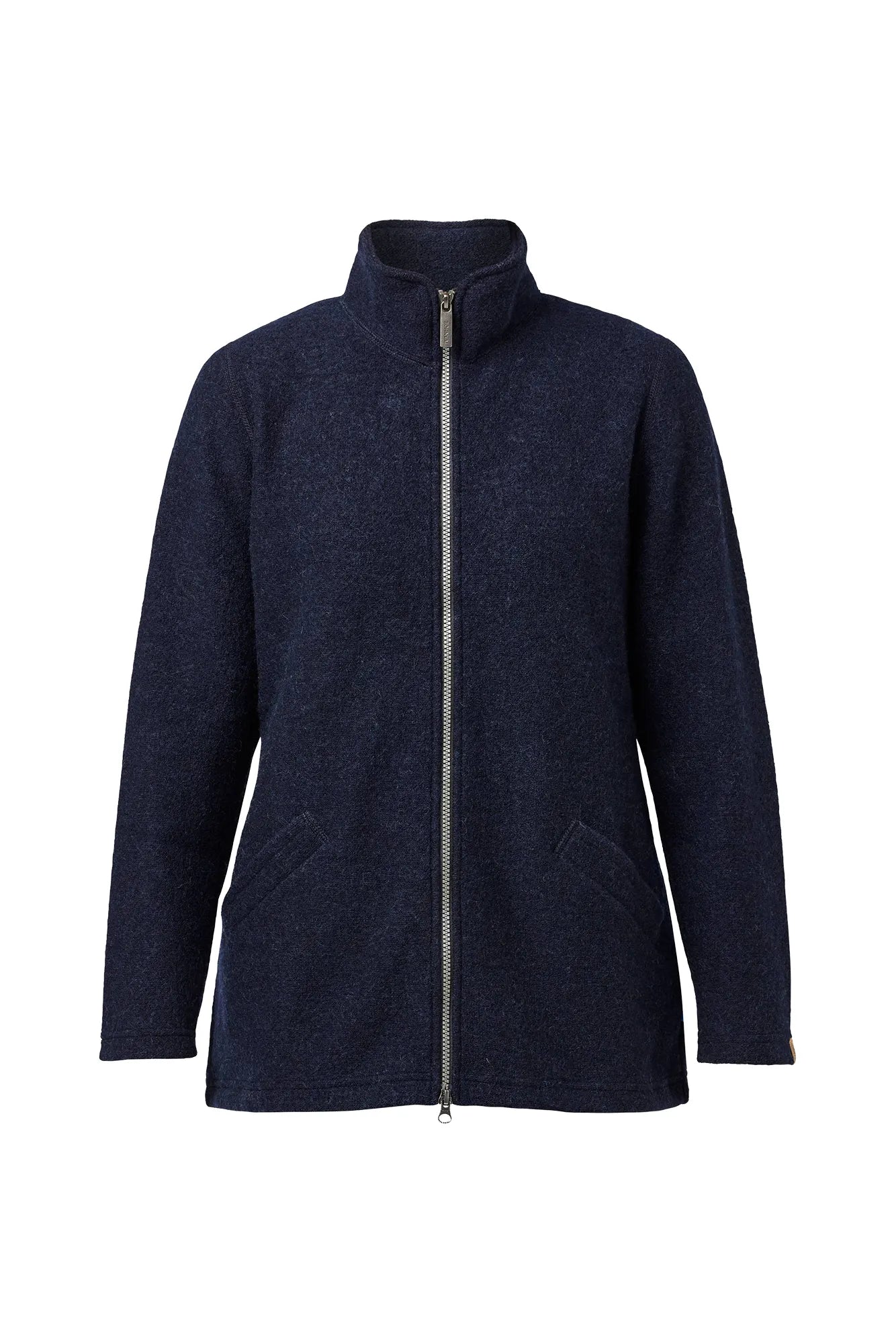 Ivanhoe Brodal Long Classic Zip-Pullover Navy 100% Wolle