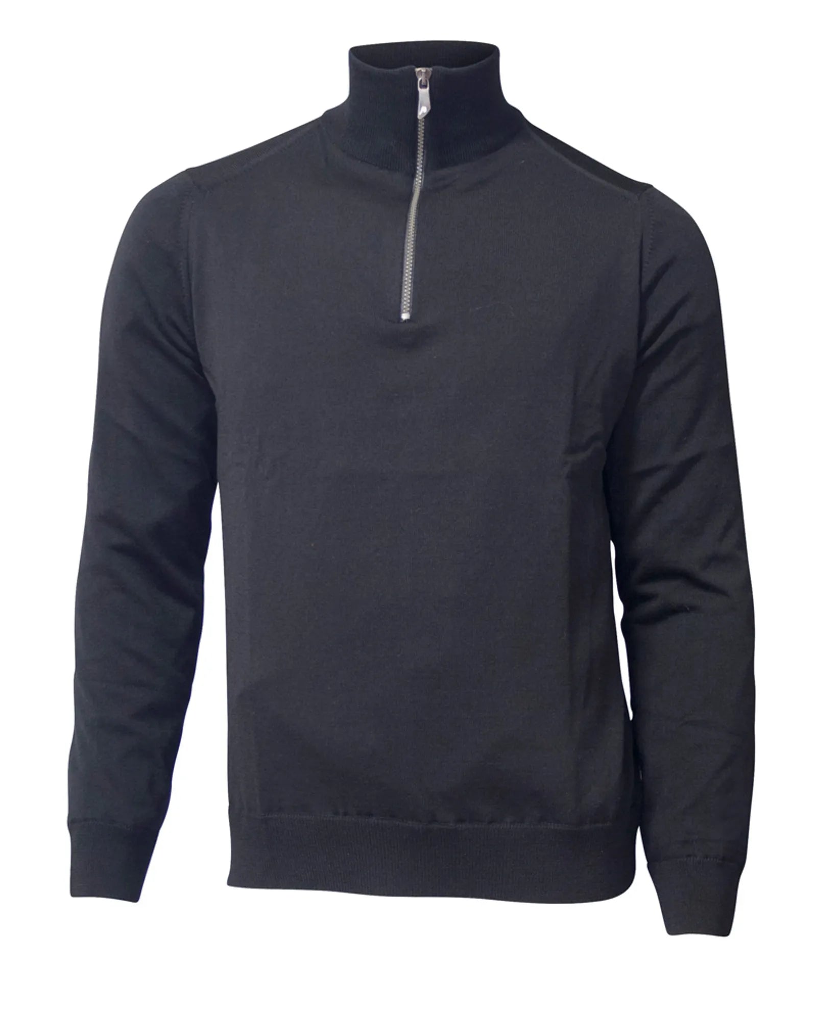 Ivanhoe Wilfred Windbreaker Herrenpullover Schwarz Merino