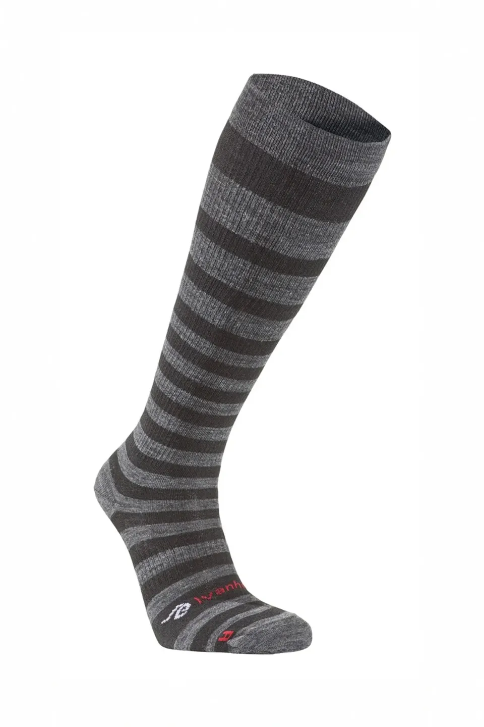 Ivanhoe Wool Sock Compression Stripe Kompressionssocken Black