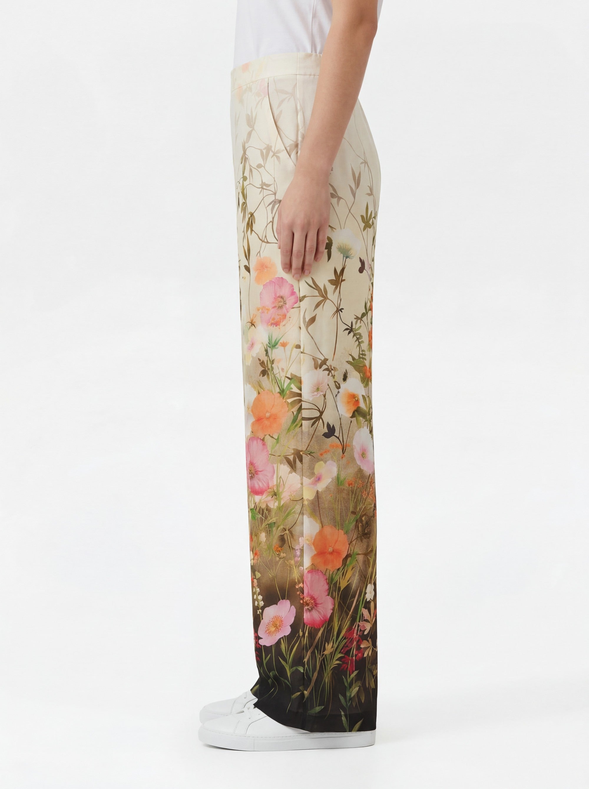 Stehmann Flanna Hose americano Gr.34 Jersey Blumen-Print