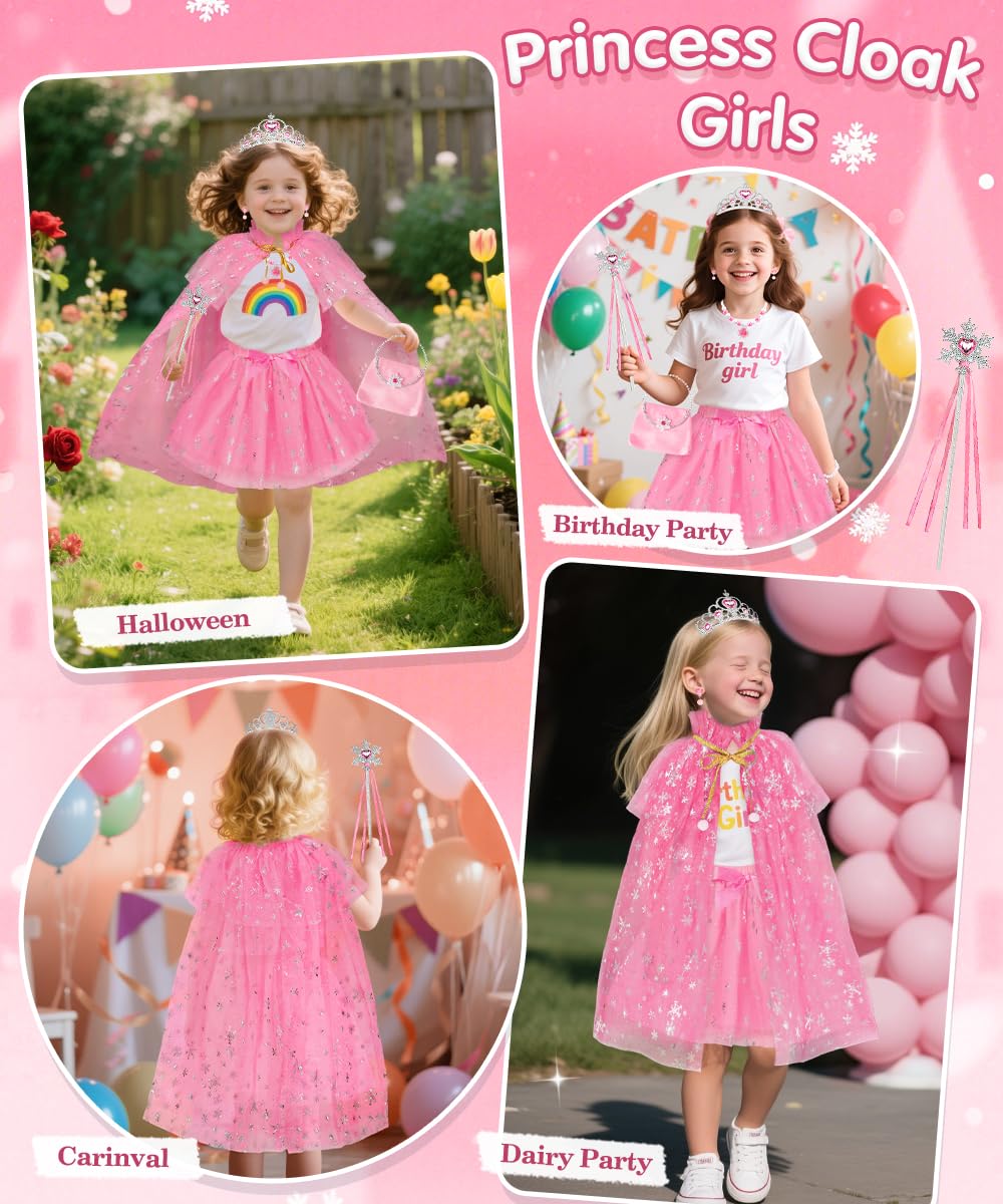 YYDSXK Prinzessin Kostüm Mädchen Rosa 12-tlg