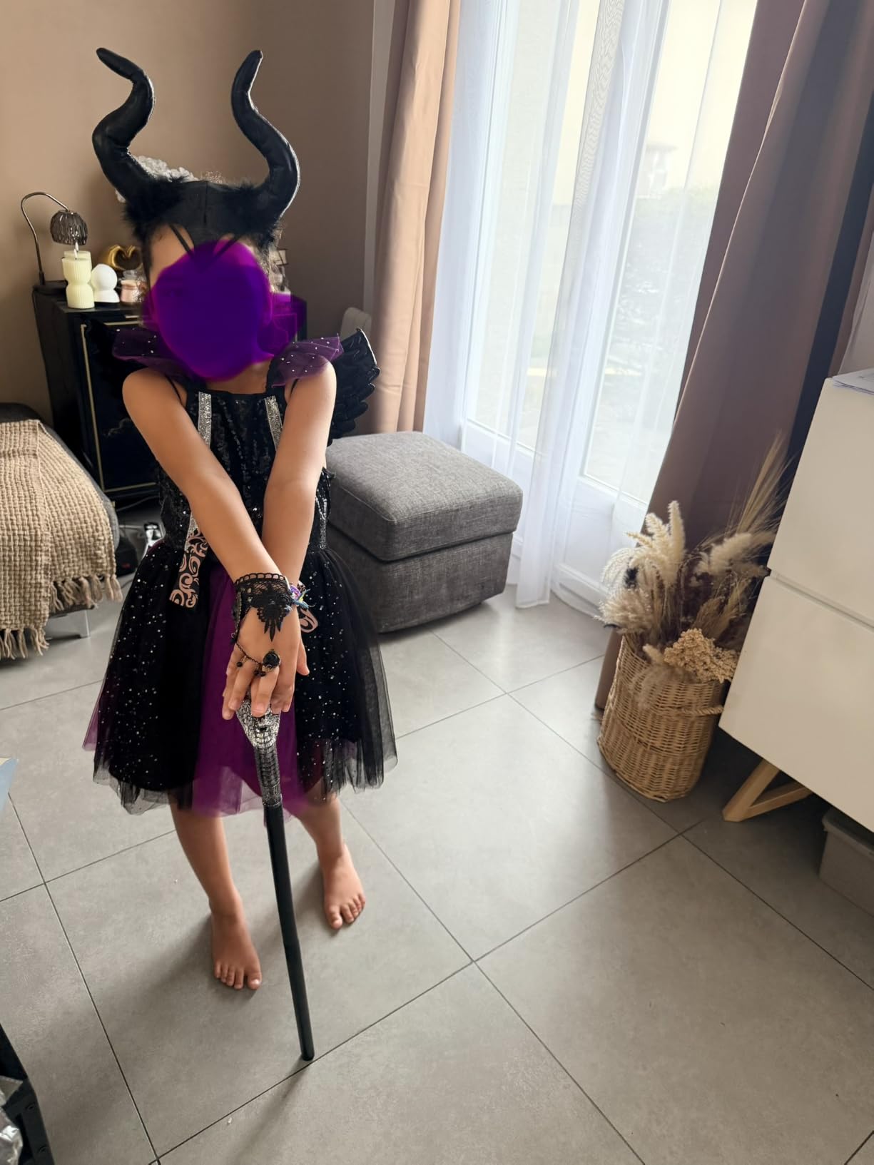 YYDSXK Maleficent Kostüm Kinder 120 Hexenkleid mit Flügel