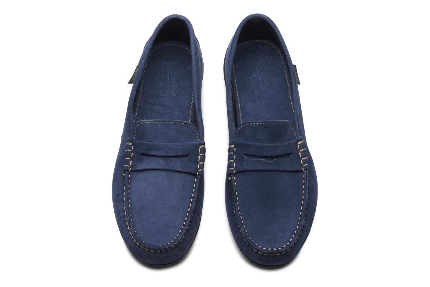Paraboot Corvette Loafer Bleu Velours Noire Sohle