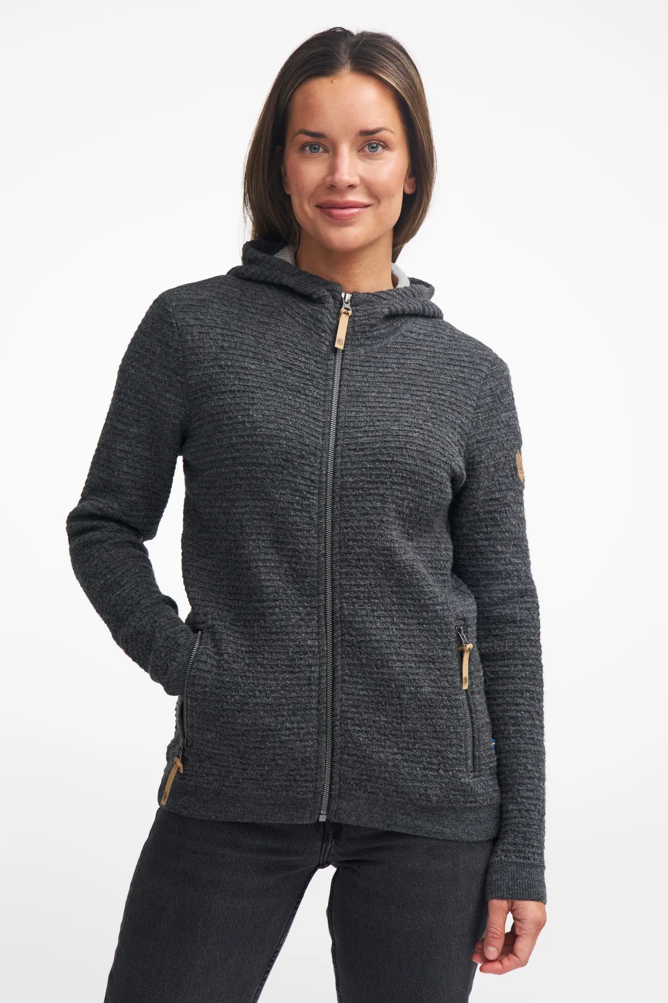 Ivanhoe Morel Hood Female Hoodie Grau Wolle