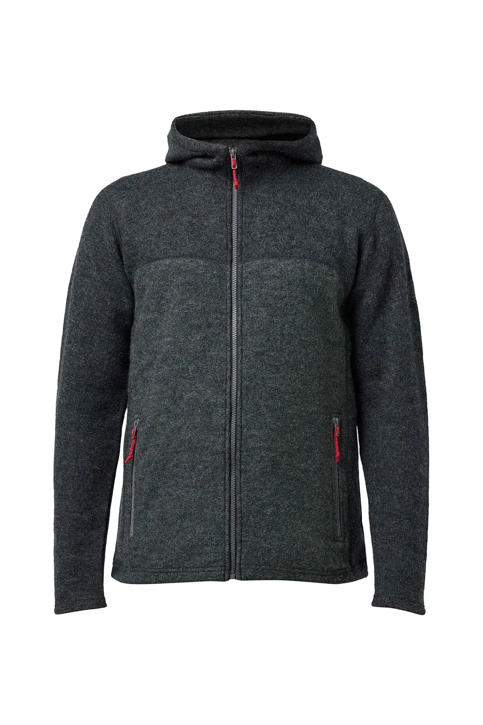 Ivanhoe Ron Hood Graphite Marl Wollhoodie Herren Reissverschluss
