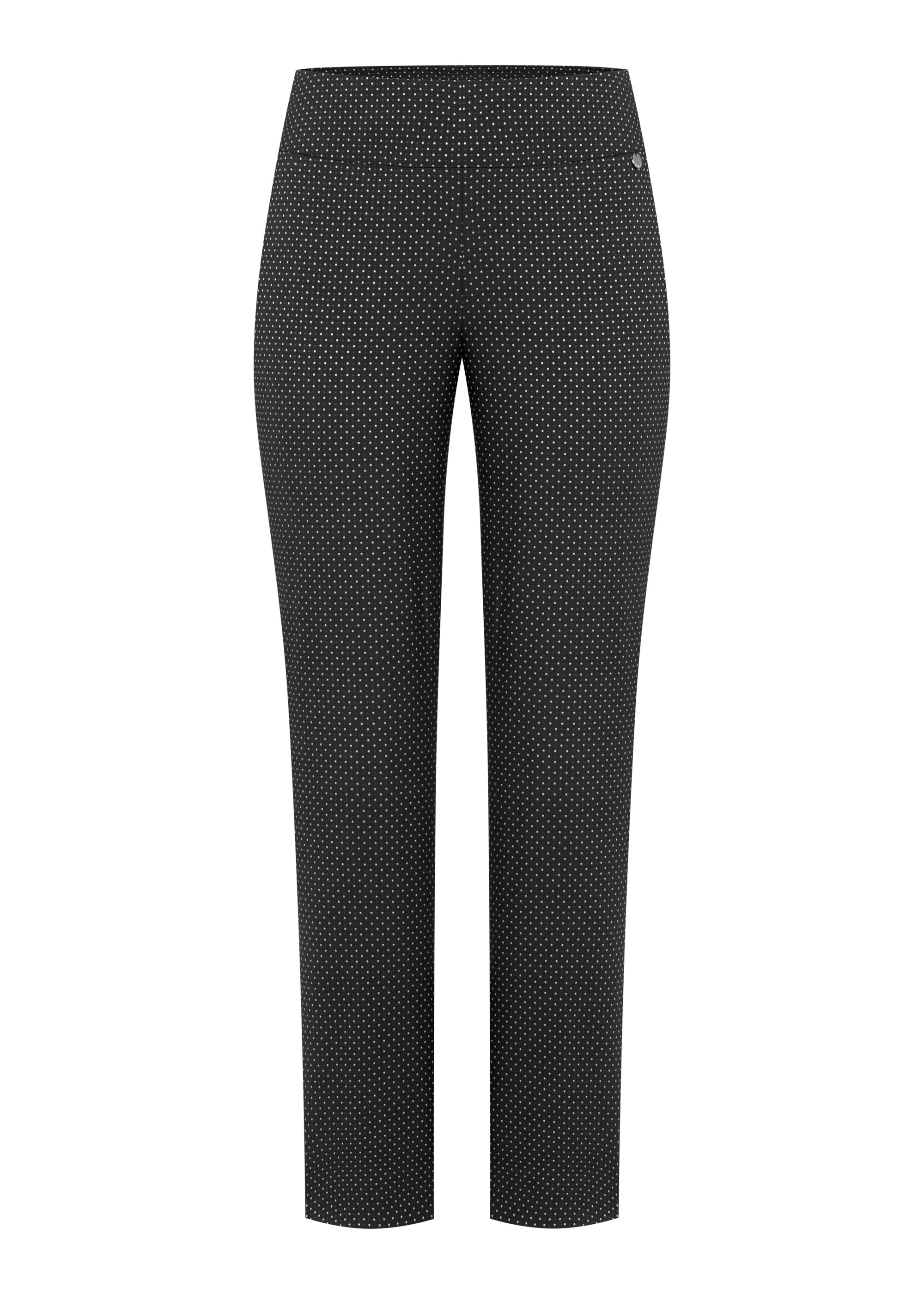 Stehmann Ina 7/8 Straight Fit Hose schwarz Dots