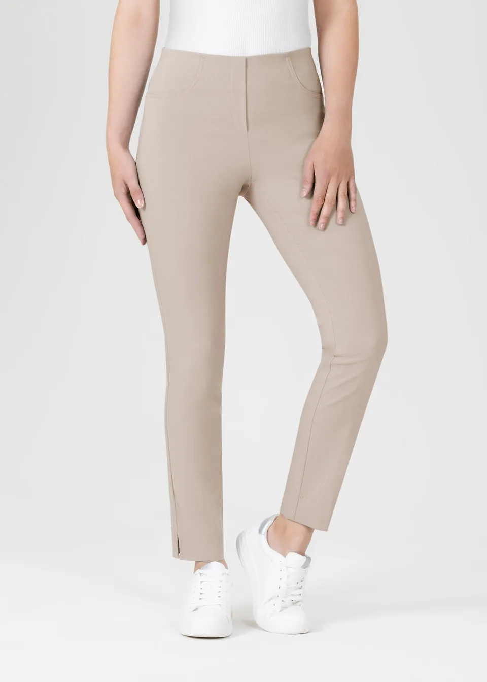 Stehmann Loli 7/8-Hose kalk Slim Fit Stretch Knöchellang