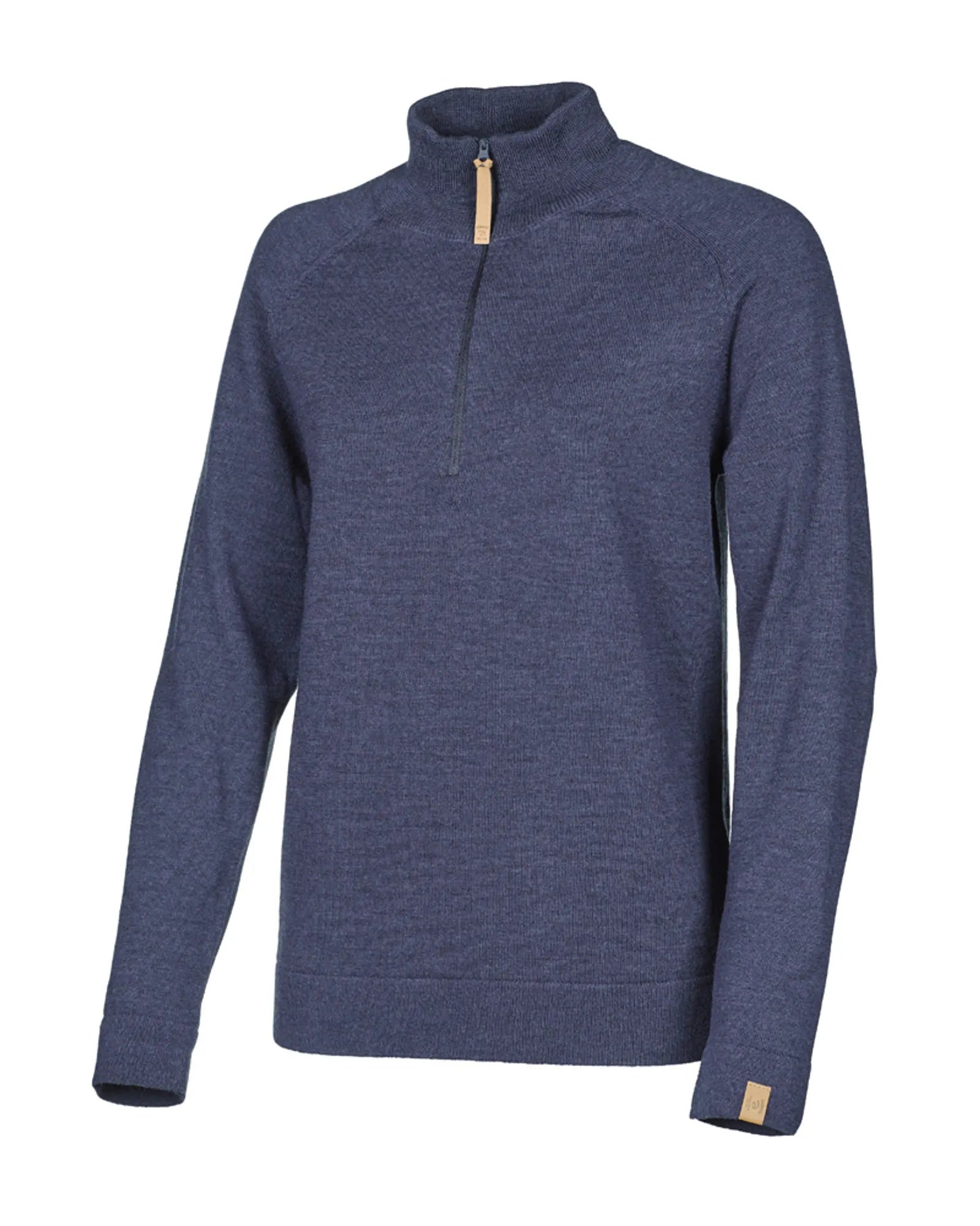 Ivanhoe Billie Half Zip Merinopullover Steelblue Wolle