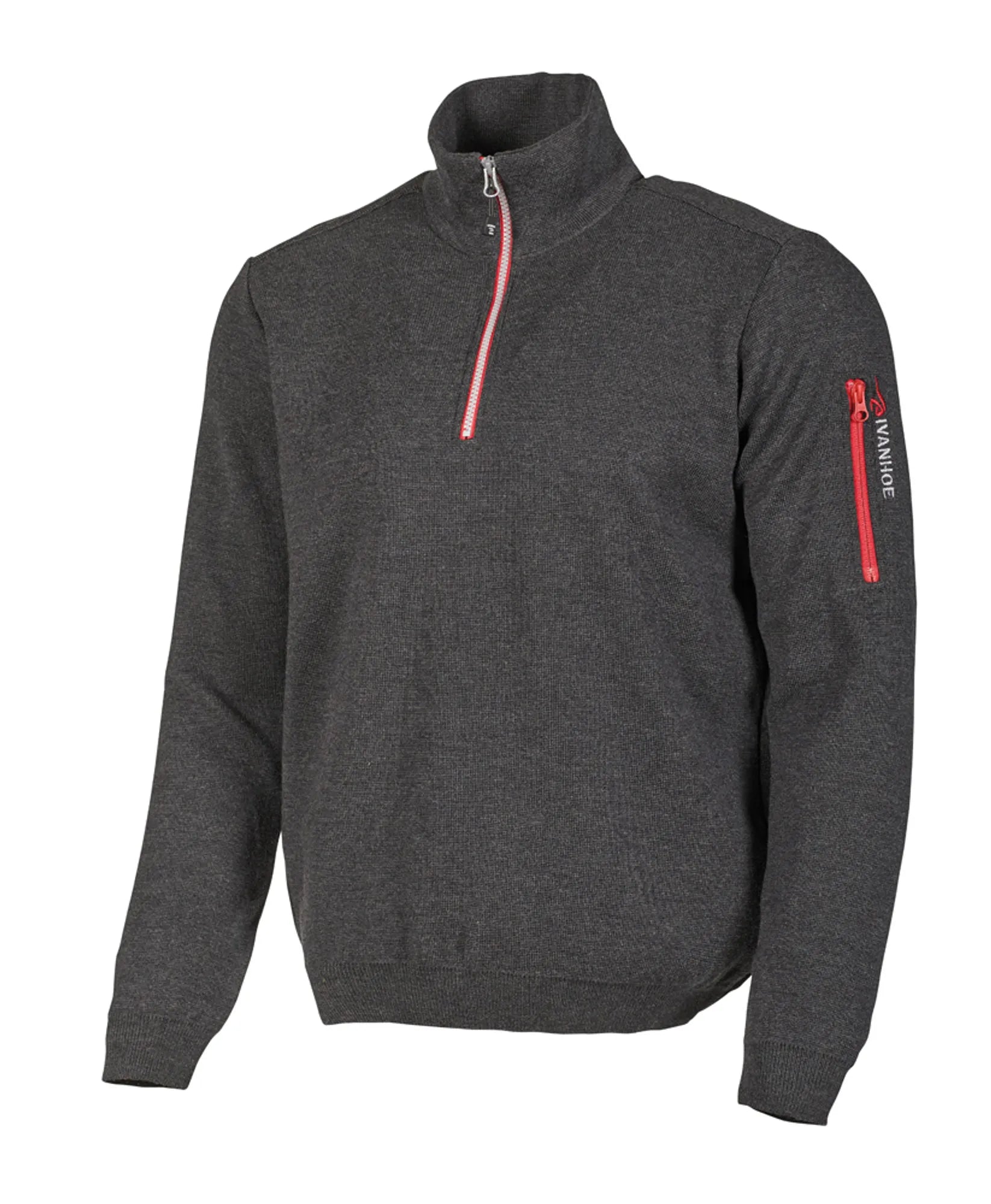 Ivanhoe Hadar Half Zip Wollpullover Graphite Marl S
