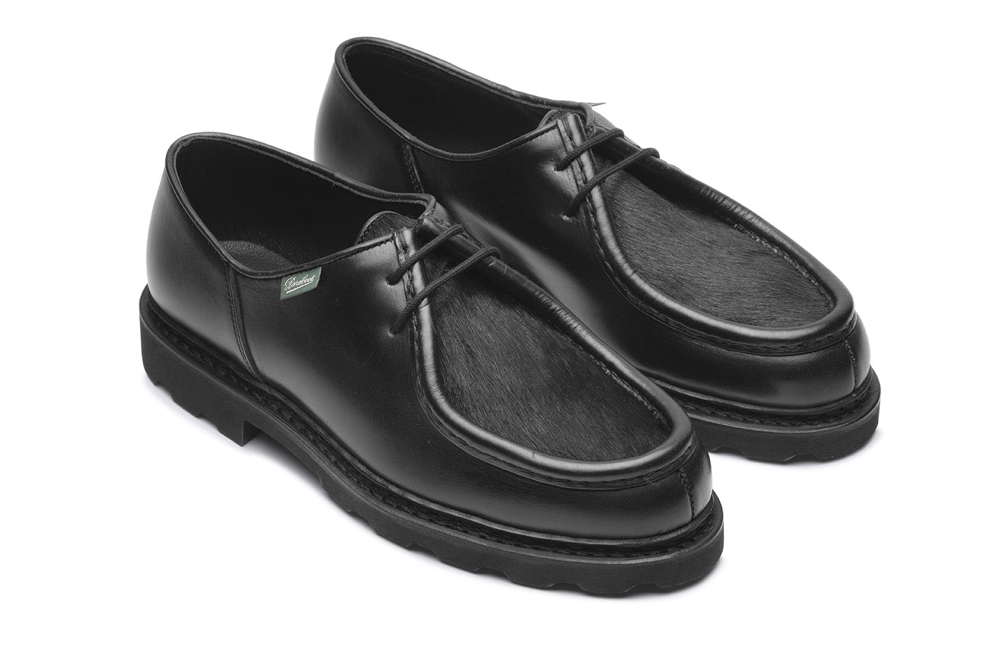 Paraboot Michael Derby Noir Glattleder Fell schwarz