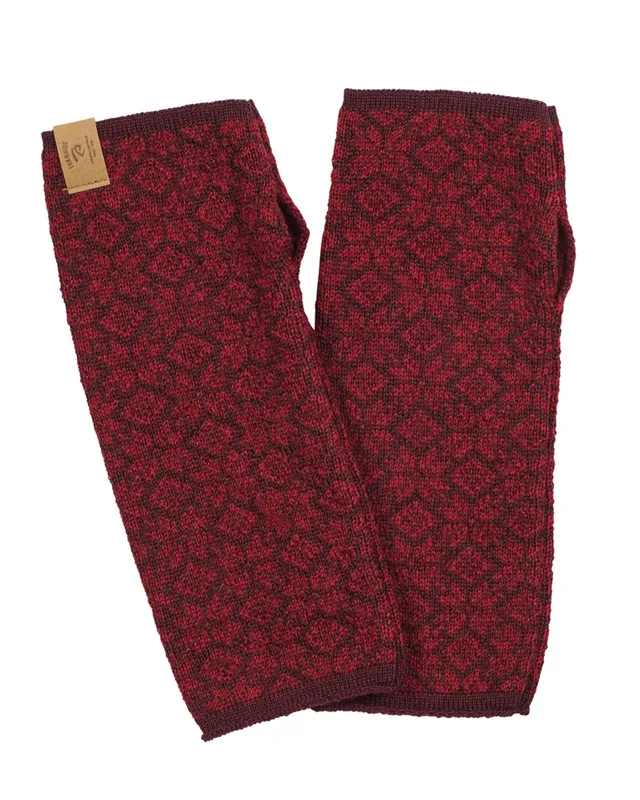 Ivanhoe Fiona Wristband Armstulpen Deep Red One Size Wolle