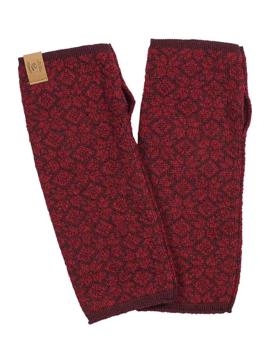 Ivanhoe Fiona Wristband Armstulpen Deep Red One Size Wolle