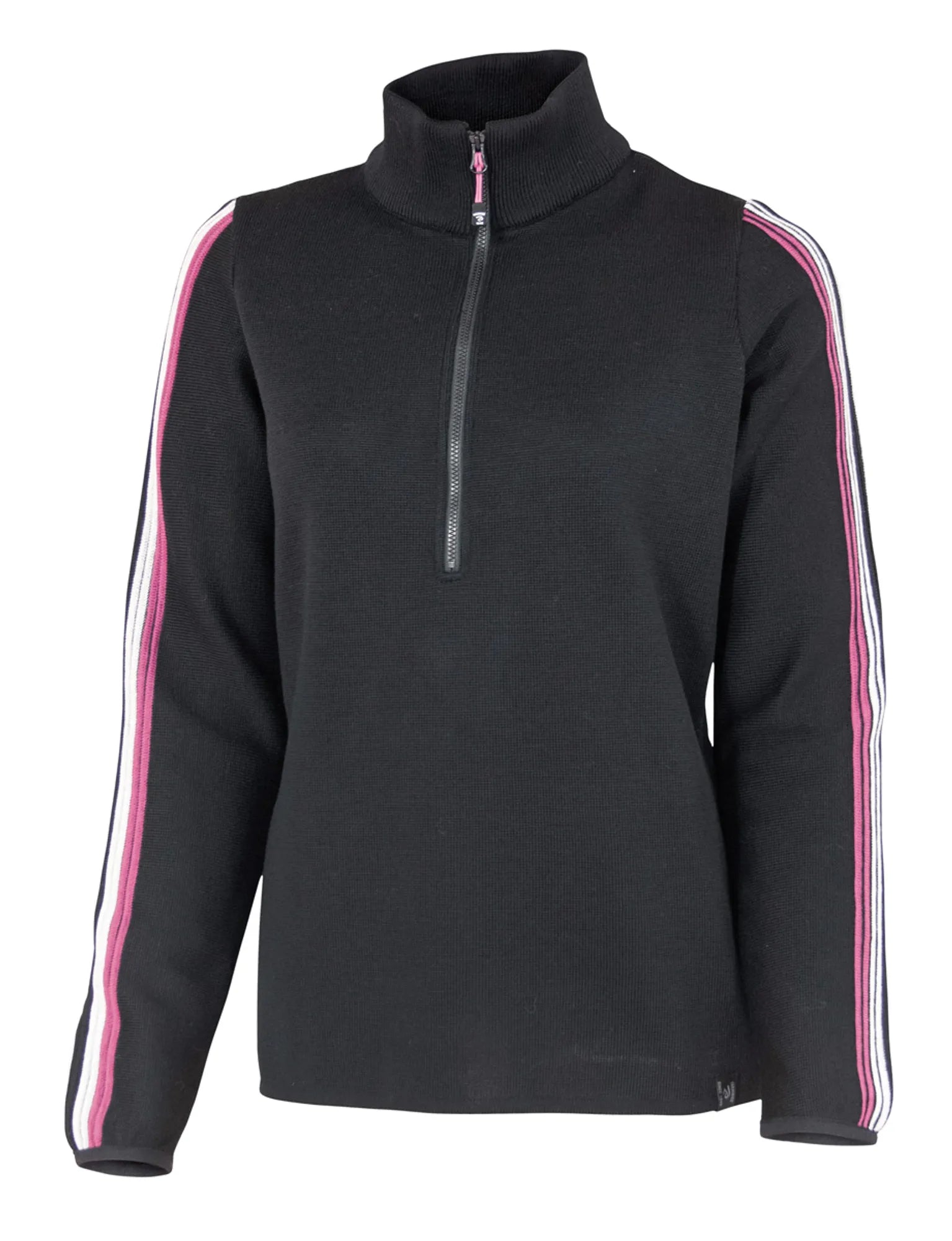 Ivanhoe Lindsey Half Zip Wollpullover Black 100% Wolle