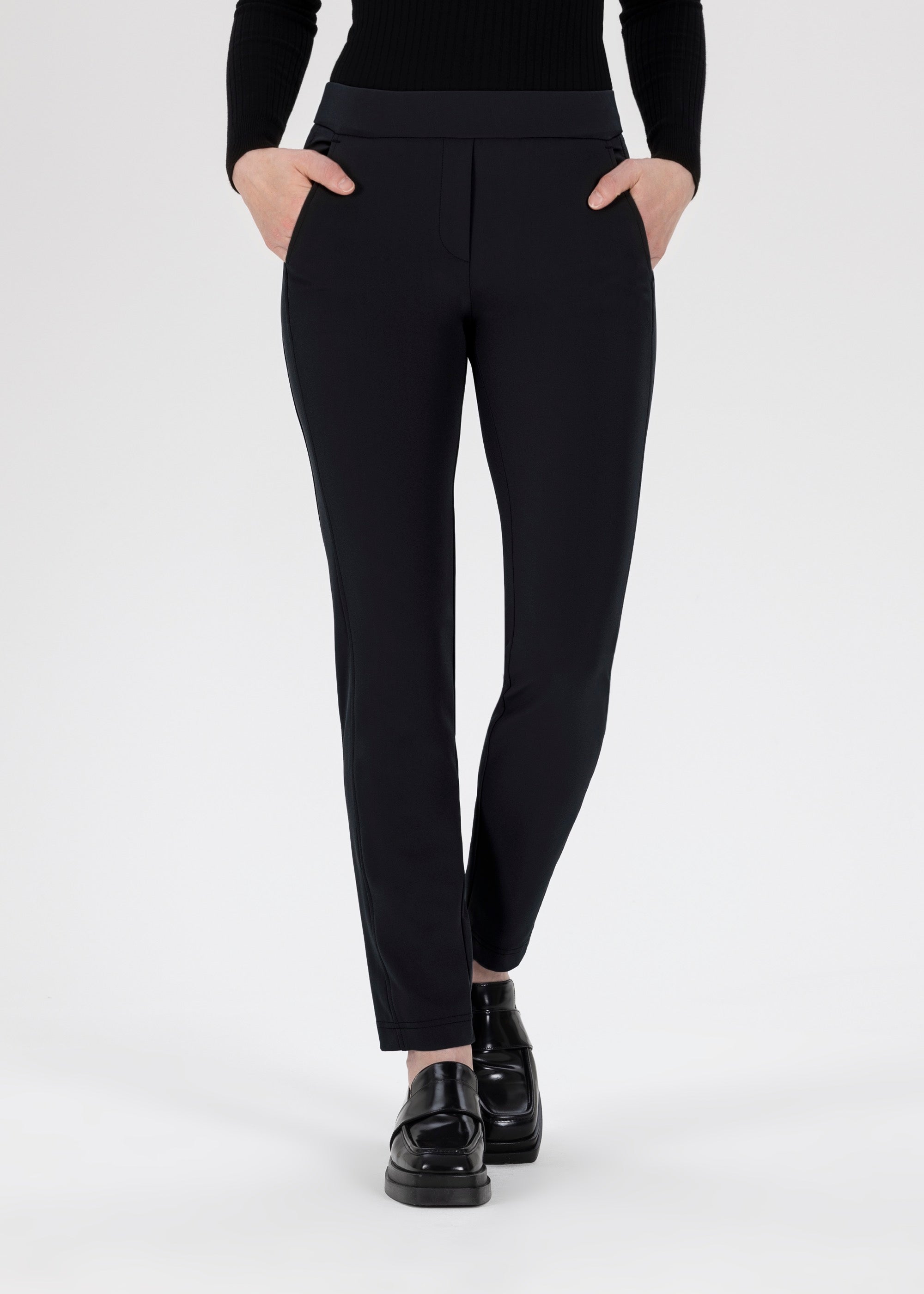 Stehmann Memel Slim Fit Hose schwarz 34 Bi-Stretch