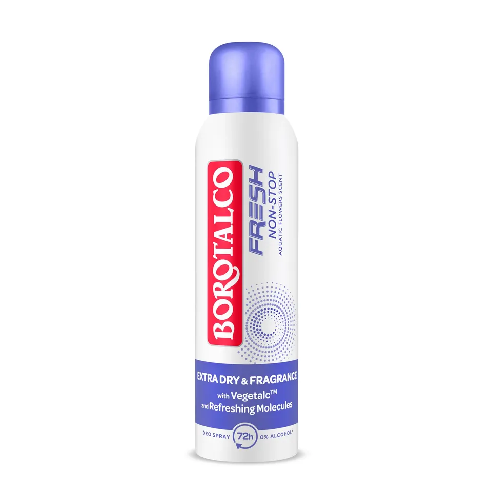 Borotalco Fresh Non-Stop Deo Spray 150ml Aquatic Flowers 72h