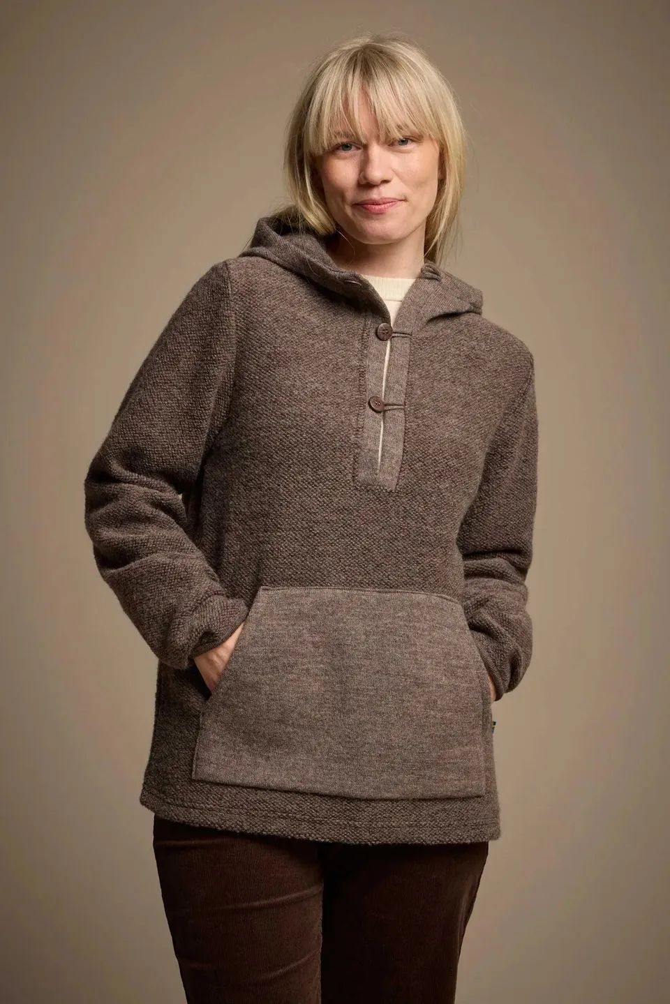 Ivanhoe 1946 Anorak Wolljacke Nutmeg Gr M ungefärbt