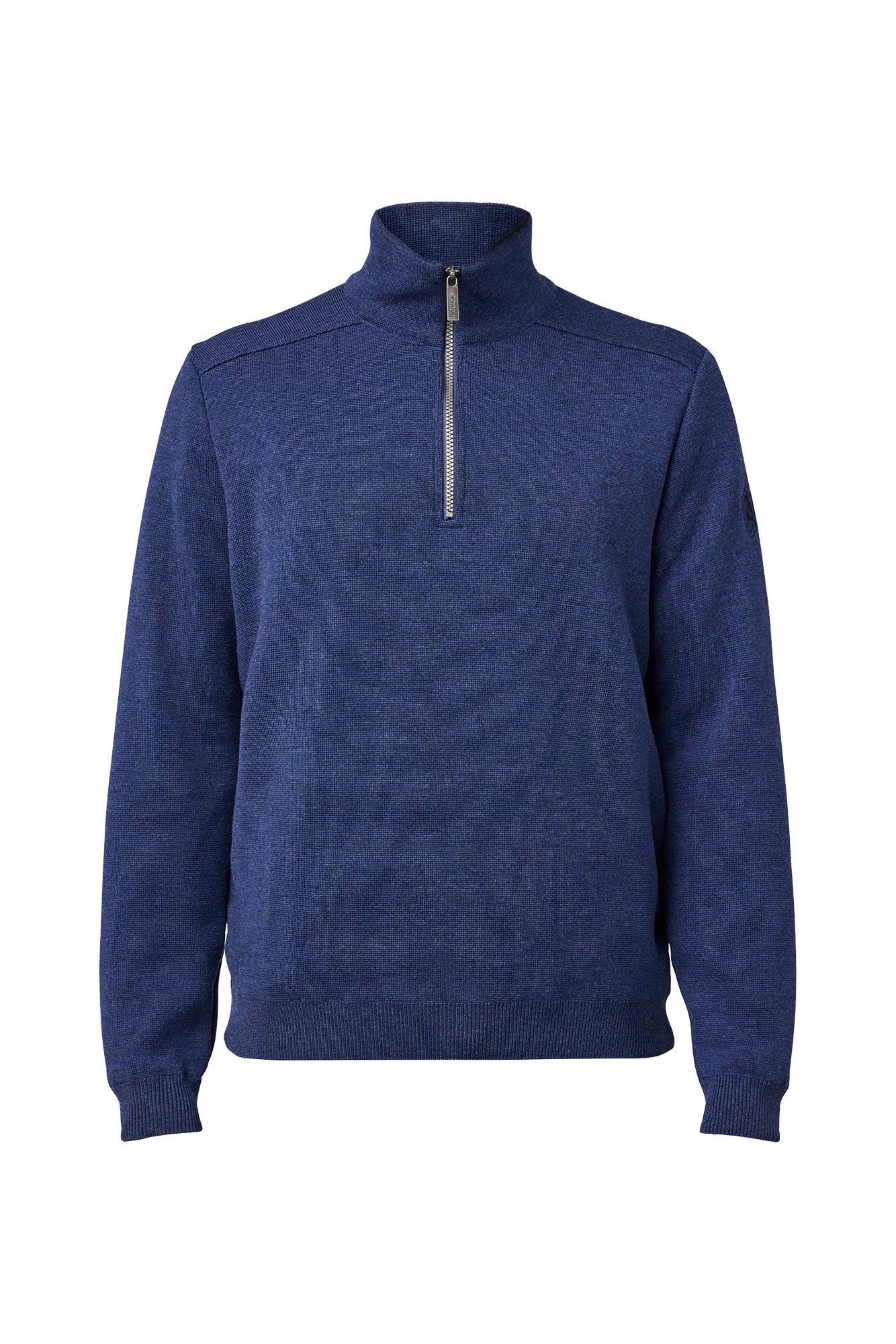 Ivanhoe Ruben Half Zip WB Wollpullover Herren Steelblue
