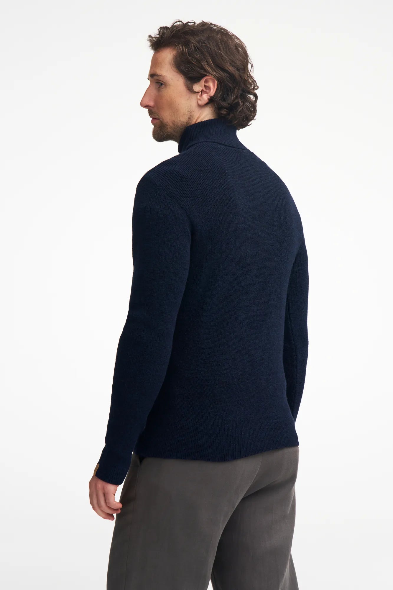 Ivanhoe GY Tolken Merino Polo Navy Gr L Extrafine
