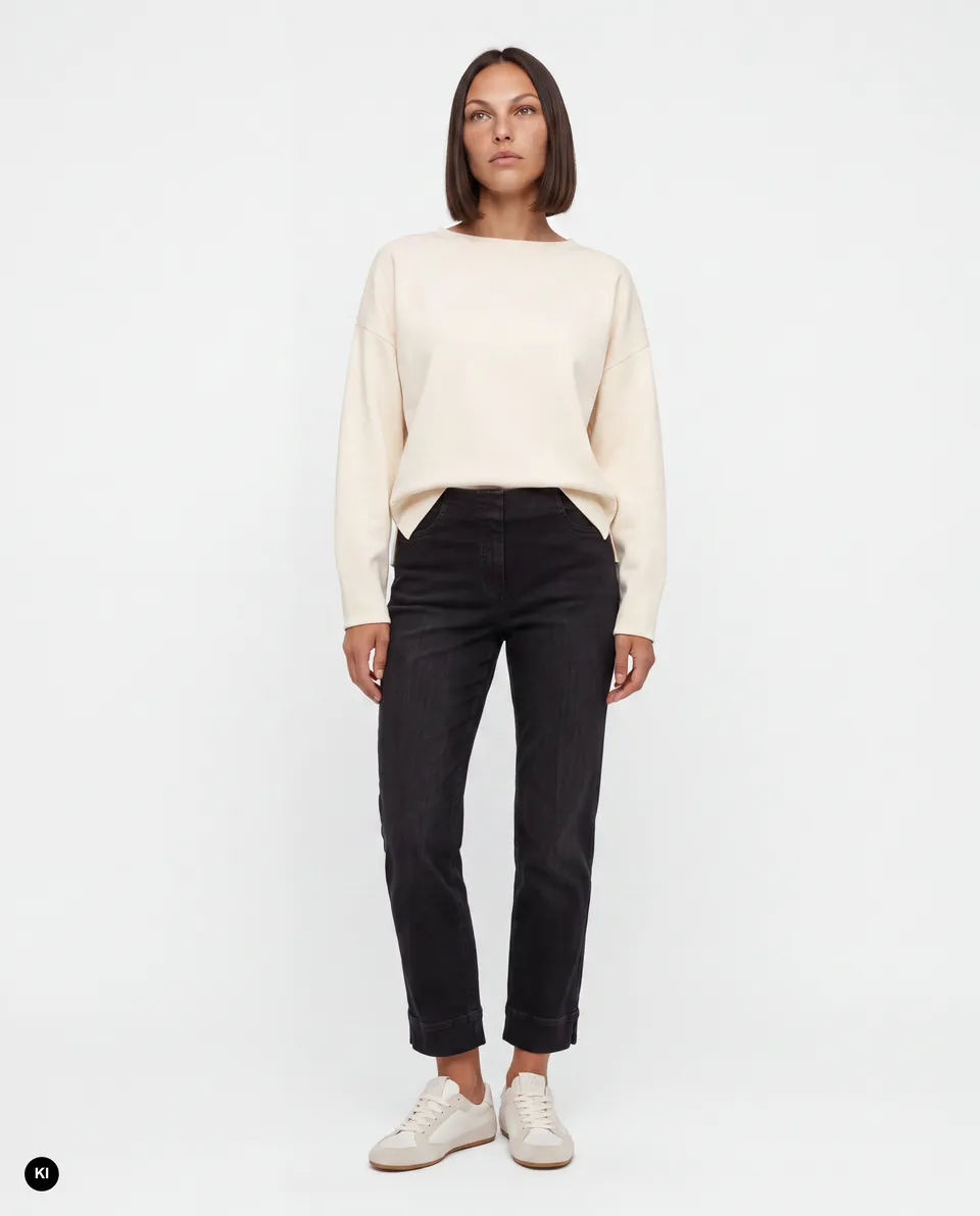 Stehmann Igor 6/8 Jeans caviar black Straight Denim